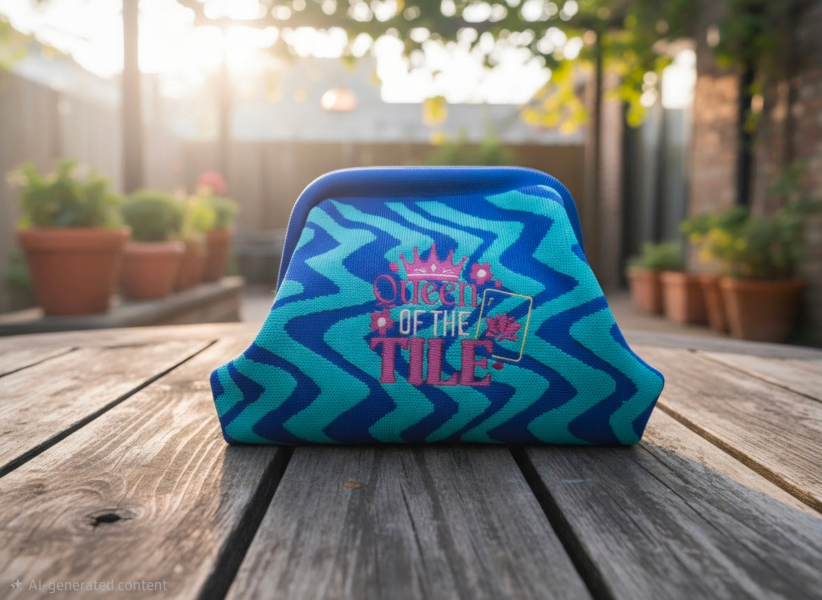 Embroidered Mahjong Bag