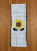 Embrodered wreath sash sunflower